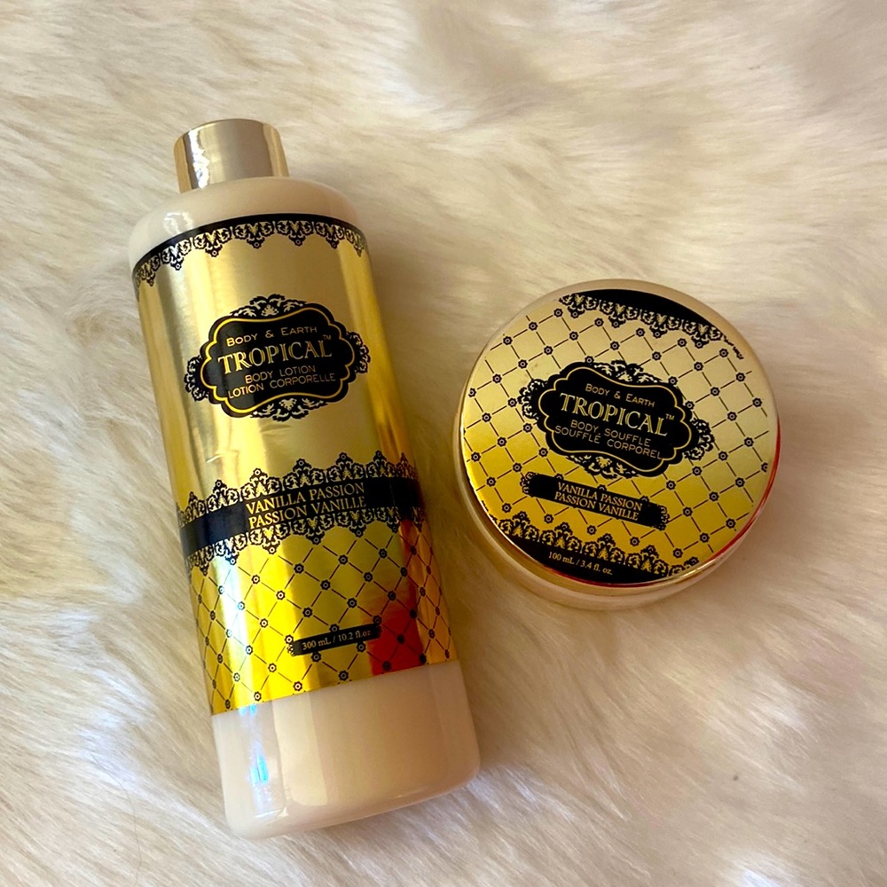 Body & Earth Tropical body lotion and body soufflé duo
